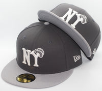 New York Black Yankees Negro Leagues 59fifty Graphite Gray Glow in the Dark