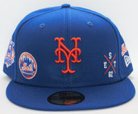 
              New York Mets Multi Logo New Era 59Fifty Fitted Hat Royal Blue
            