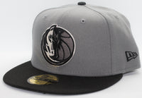 Dallas Mavericks 2 Tone Color Pack 2021 New Era 59Fifty Fitted Hat Storm Gray & Black