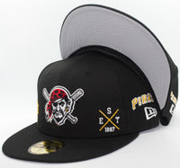 Pittsburgh Pirates Multi Logo New Era 59Fifty Fitted Hat