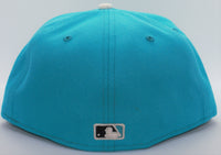 New York Yankees 2 Tone Color Pack 2021 New Era 59Fifty Fitted Hat Ripple Blue & Chrome White
