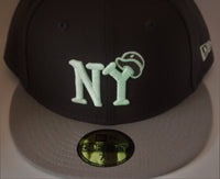 New York Black Yankees Negro Leagues 59fifty Graphite Gray Glow in the Dark