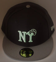 New York Black Yankees Negro Leagues 59fifty Graphite Gray Glow in the Dark