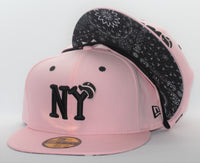 New York Black Yankees Negro Leagues 59Fifty Pink Black Paisley