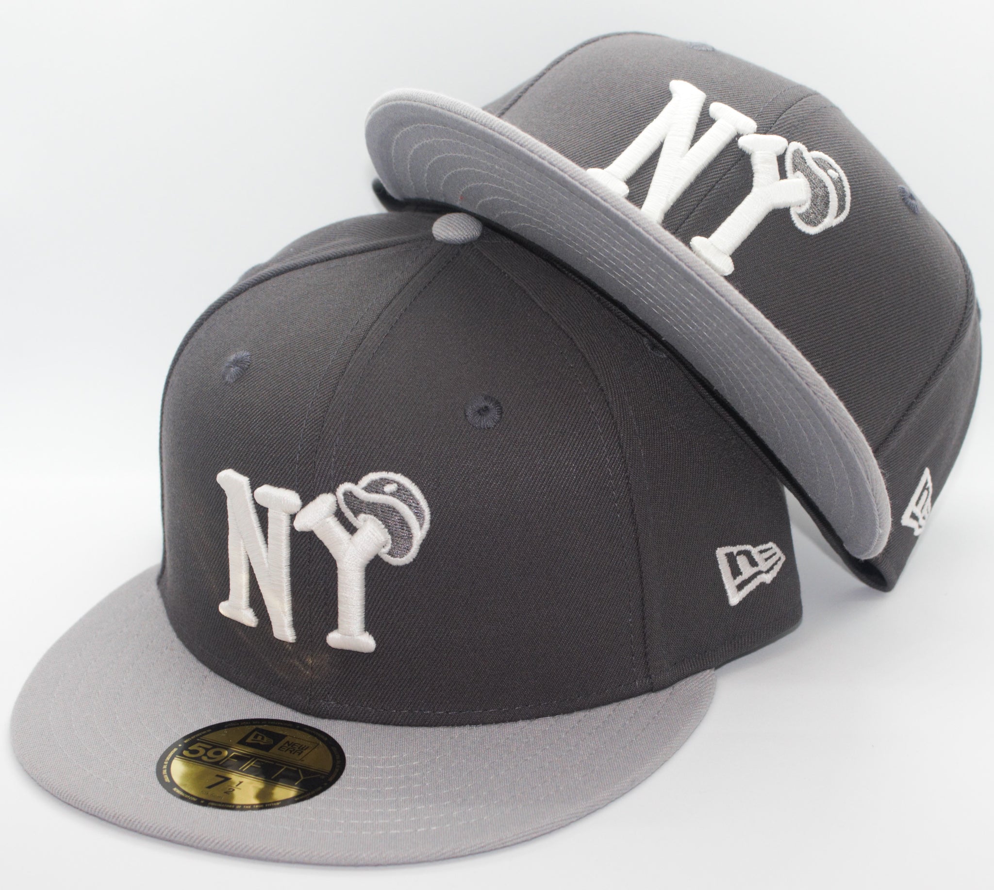 New York Black Yankees Negro Leagues 59fifty Graphite Gray Glow in the TheLairNyc