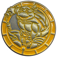 Teenage Mutant Ninja Turtles Michelangelo Antique Gold Emblem Pin