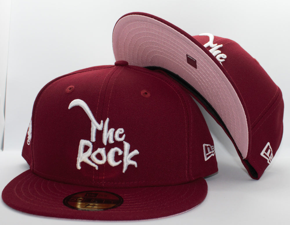 The Rock WWE 59Fifty Exclusive Cardinal Pink Bottom