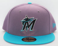 
              Miami Marlins 2 Tone Color Pack 2021 New Era 59Fifty Fitted Hat Purple Dusk & Ripple Blue
            
