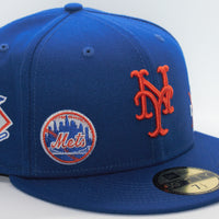 New York Mets Multi Logo New Era 59Fifty Fitted Hat Royal Blue
