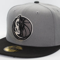 Dallas Mavericks 2 Tone Color Pack 2021 New Era 59Fifty Fitted Hat Storm Gray & Black