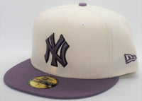 
              New York Yankees 2 Tone Color Pack 2021 New Era 59Fifty Fitted Hat Chrome White & Purple Dusk
            