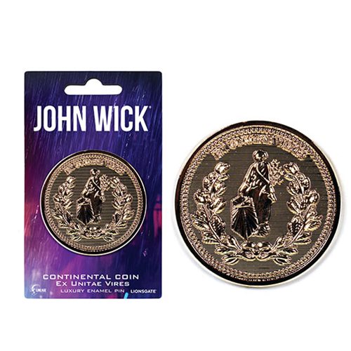 John Wick The Gold Coins Front Die Cast Pin