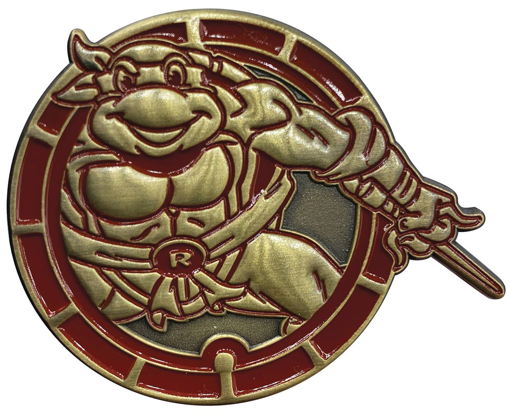Teenage Mutant Ninja Turtles Raphael Antique Gold Emblem Pin