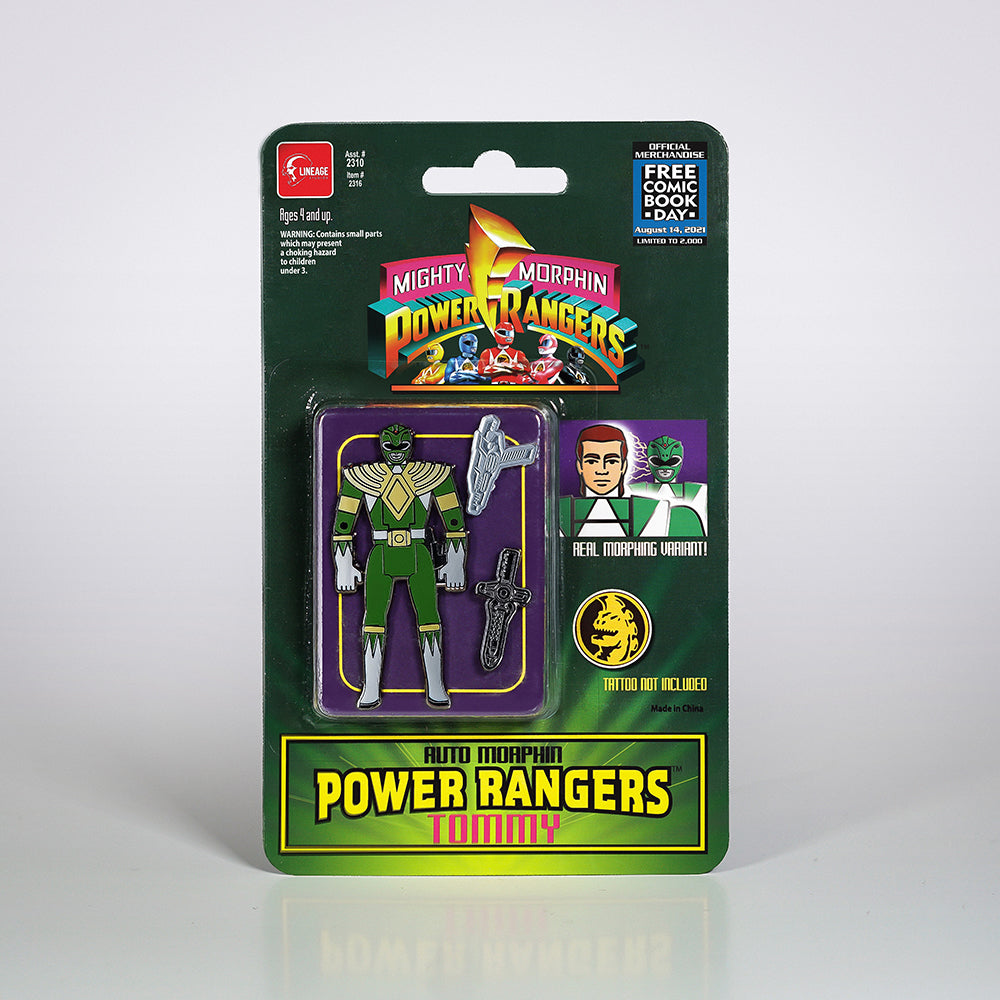 FCBD 2021 Power Rangers Auto Morphin Green Ranger Pin